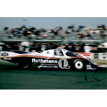 Derek Bell LeMans Porsche genuine authentic signed photo. COA UACC