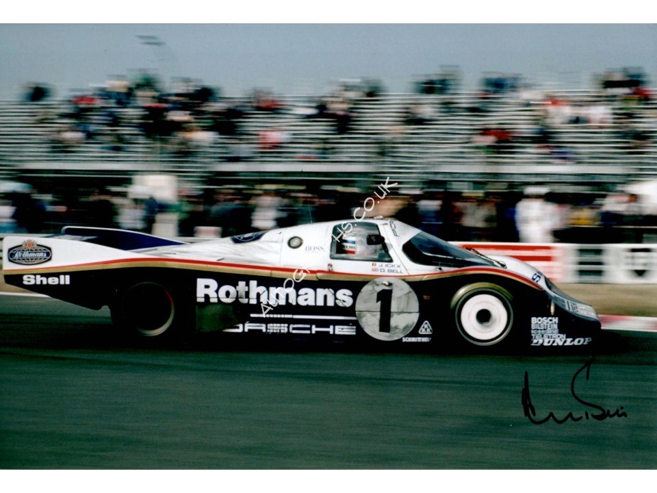 Derek Bell LeMans Porsche genuine authentic signed photo. COA UACC Derek Bell LeMans Porsche genuine authentic signed photo. COA UACC