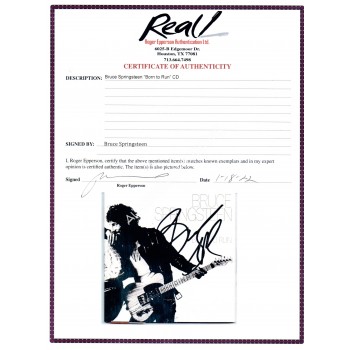 Bruce Springsteen Born To Run genuine authentic signed signature CD. COA UACC Bruce Springsteen Born To Run genuine authentic signed signature CD. COA UACC