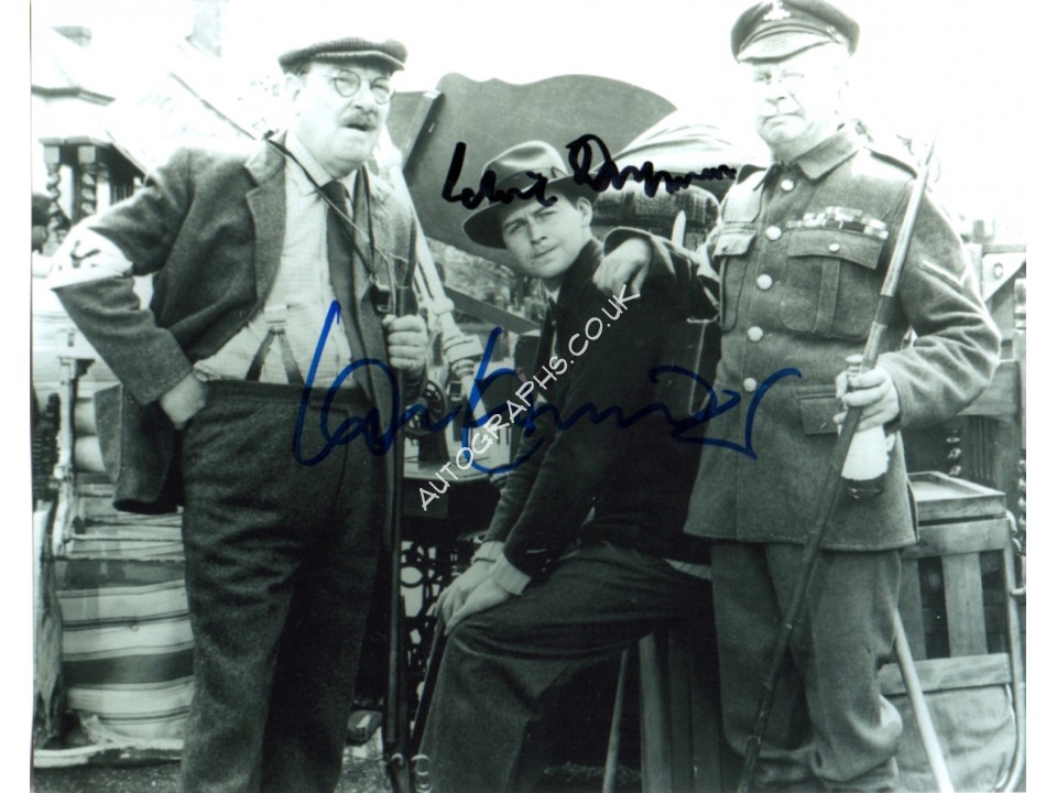 Clive Dunn Ian Lavender Dads Army genuine authentic autograph signed photo. COA UACC