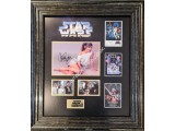 Star Wars Carrie Fisher genuine authentic autograph signed display. COA UACC