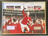 Geoff Hurst WC 1966 genuine authentic autograph signature display. COA UACC