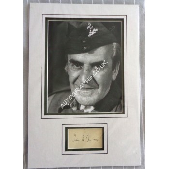 John Le Mesurier Dads Army signed authentic signature autograph display. COA UACC