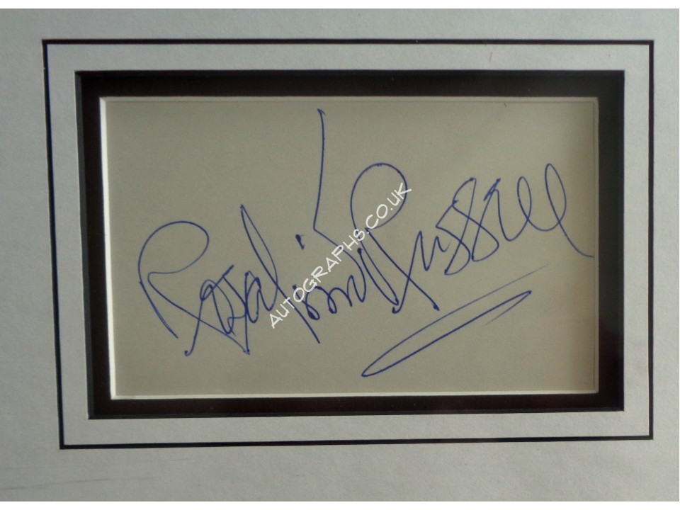 Rosalind Russell signed authentic signature autograph display. COA UACC