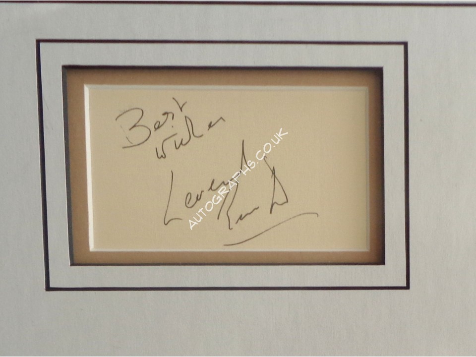 Leonard Rossiter Rigsby signed authentic signature autograph display. COA UACC Leonard Rossiter Rigsby signed authentic signature autograph display. COA UACC