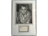 Indira Ghandi signed authentic signature autograph display. COA UACC