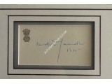 Indira Ghandi signed authentic signature autograph display. COA UACC