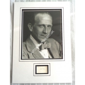 A A Milne signed authentic signature autograph display. COA UACC