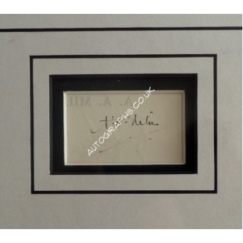 A A Milne signed authentic signature autograph display. COA UACC A A Milne signed authentic signature autograph display. COA UACC