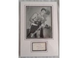 Jake La Motta Raging Bull signed authentic signature autograph display. COA UACC