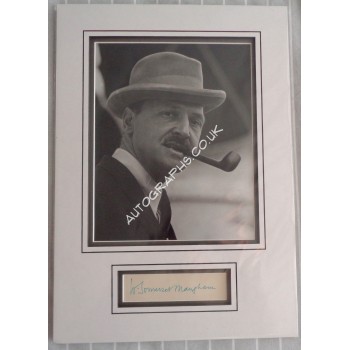 W Somerset Maugham signed authentic signature autograph display. COA UACC