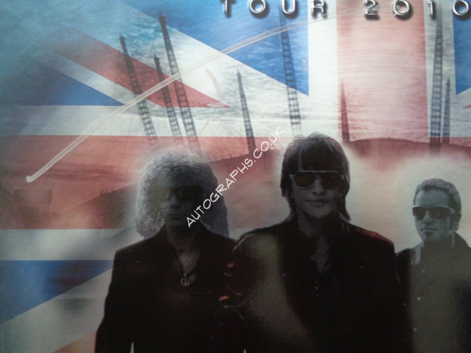 Jon Bon Jovi signed authentic signature autograph program. COA UACC