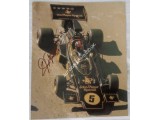 Emerson Fittipaldi Lotus F1 signed genuine signature autograph image. COA UACC