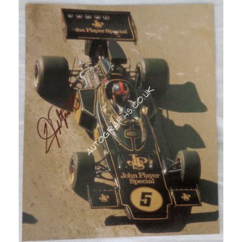 Emerson Fittipaldi Lotus F1 signed genuine signature autograph image. COA UACC