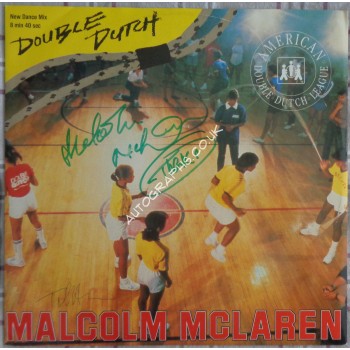 Malcolm McLaren signed authentic signature autograph vinyl album. COA UACC