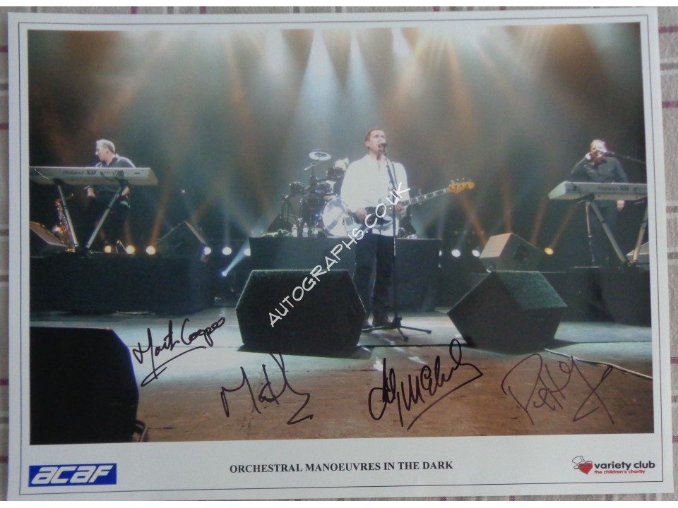 OMD  signed authentic signature autograph image. COA UACC