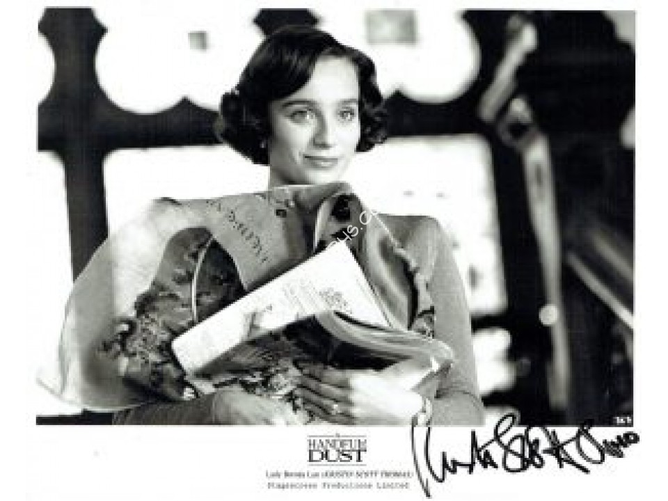 Kristin Scott Thomas  original authentic genuine autograph signed. COA UACC