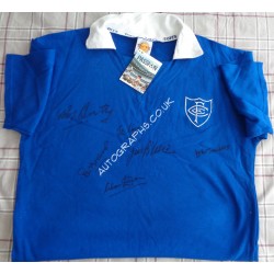 Chelsea football 1955 shirt Dicks Lewis etc signed authentic signature autograph. COA UACC