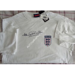 Jackie Charlton England 1966 WC signed authentic signature autograph shirt. COA UACC