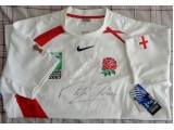 Martin Johnson rugby 2003 signed authentic signature autograph shirt. COA UACC