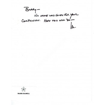 Mark Hamill Signed Photograph
