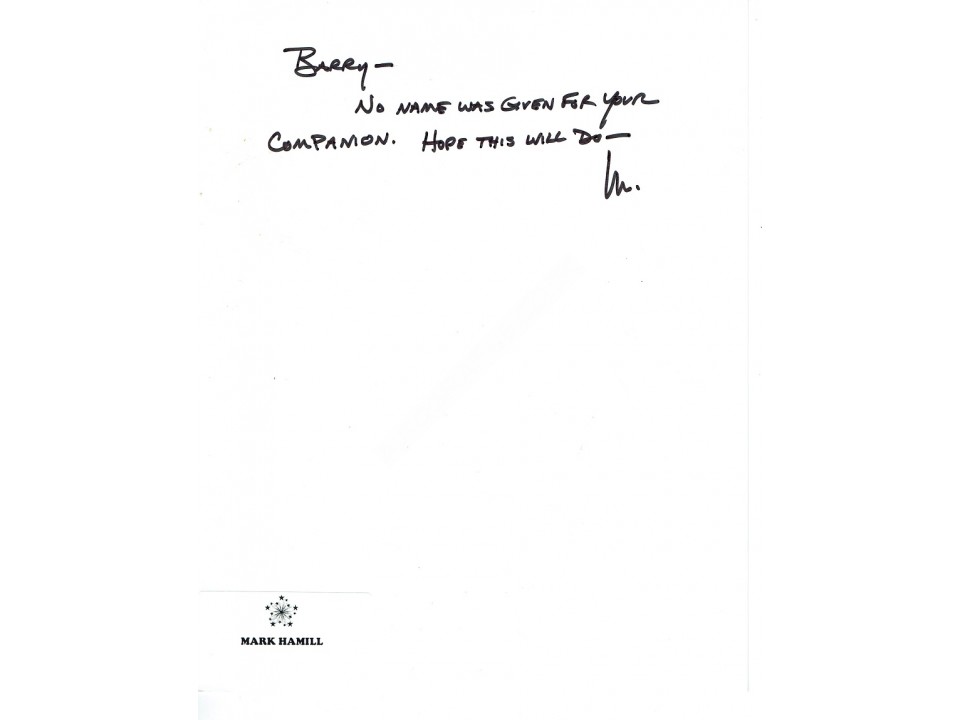 Mark Hamill Signed Photograph
