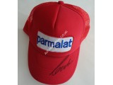 Niki Lauda Ferrari F1 Parmalat signed genuine signature autograph cap. COA UACC Niki Lauda Ferrari F1 Parmalat signed genuine signature autograph cap. COA UACC