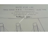 RMS Titanic Millvina Dean signed Repro deck plan authentic genuine signature. COA UACC RMS Titanic Millvina Dean signed Repro deck plan authentic genuine signature. COA UACC
