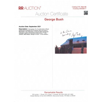 George W Bush genuine signed photograph. COA UACC George W Bush genuine signed photograph. COA UACC