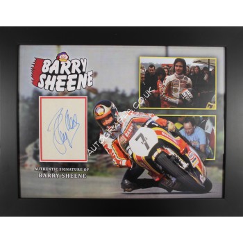 Barry Sheene genuine authentic autograph signature signed display. COA UACC