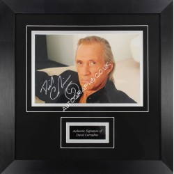 David Carradine Kung Fu genuine autograph signature signed photo framed. COA UACC