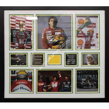 Ayrton Senna Mclaren F1 genuine authentic autograph signature display. COA UACC