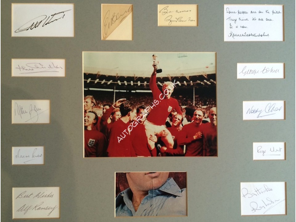 England 1966 World Cup Squad - Complete. Matted Compilation. COA UACC