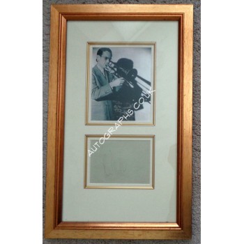 Glen Miller signature authentic genuine signed autograph display. COA UACC
