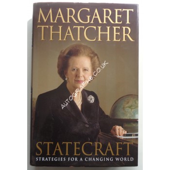 Margaret Thatcher PM authentic genuine signed autograph book Statecraft. COA UACC