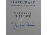 Margaret Thatcher PM authentic genuine signed autograph book Statecraft. COA UACC