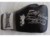 Frank Bruno boxing signed authentic signature autograph glove. COA UACC