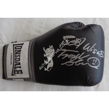 Frank Bruno boxing signed authentic signature autograph glove. COA UACC