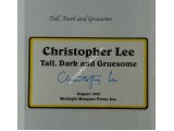 Christopher Lee Horror James Bond authentic genuine signature signed book. COA UACC