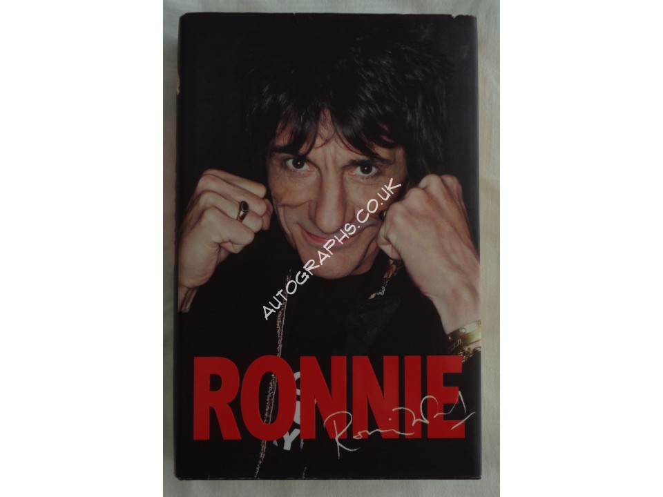 Ronnie Wood Stones Faces authentic genuine signed autograph book. COA UACC