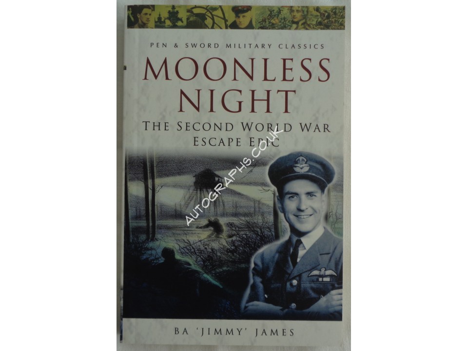 WW2 Jimmy James Moonless Night authentic genuine signed autograph book. COA UACC