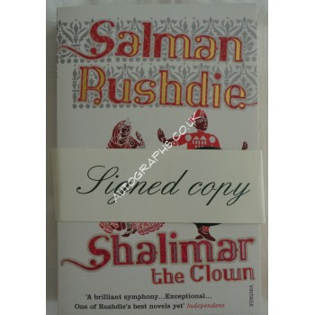 Salman Rushdie Shalimar authentic genuine signed autograph book. COA UACC