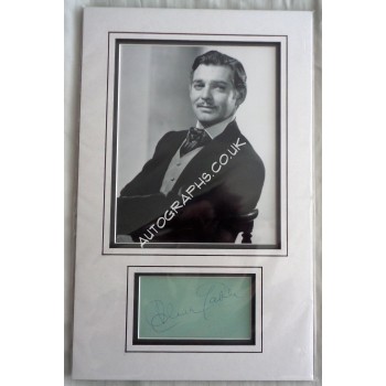 Clark Gable genuine authentic signed autograph display. COA UACC