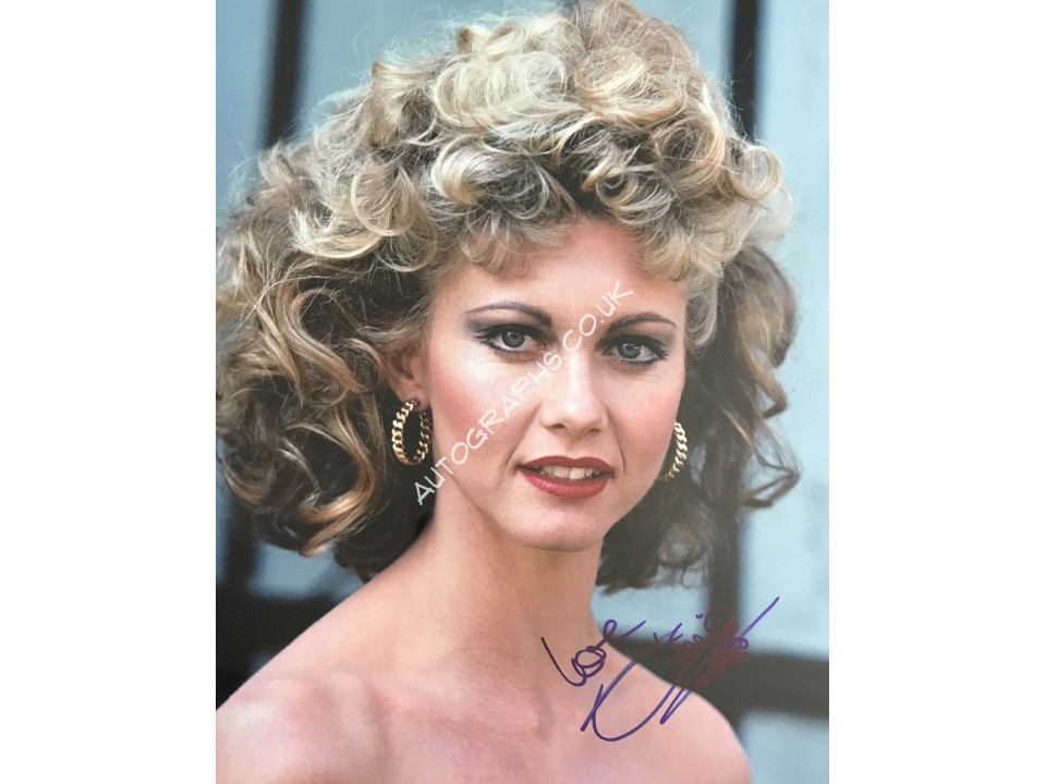 Olivia Newton John Signed 14x11 Photograph Grease. COA UACC