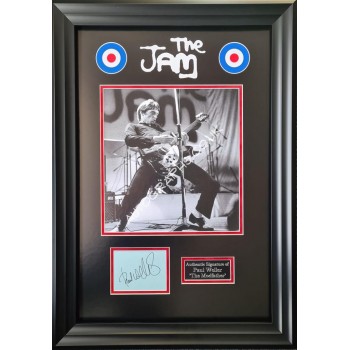 Paul Weller Jam music signed genuine signature autograph display. COA UACC