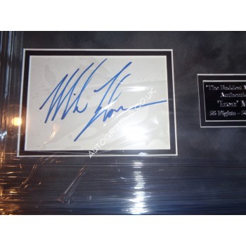 Mike Tyson Boxing signed genuine signature autograph display. COA UACC