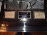 Bud Abbott and Costello signed genuine signature autograph display. COA UACC