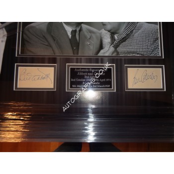 Bud Abbott and Costello signed genuine signature autograph display. COA UACC