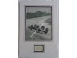 John Cobb Speed records authentic signed autograph page display. COA UACC