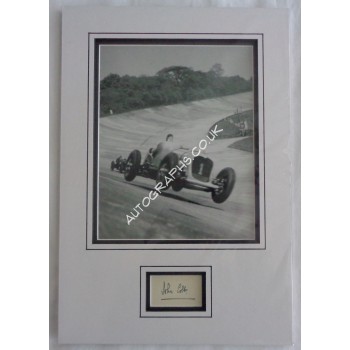 John Cobb Speed records authentic signed autograph page display. COA UACC